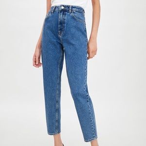 Zara jeans high rise mom jean
